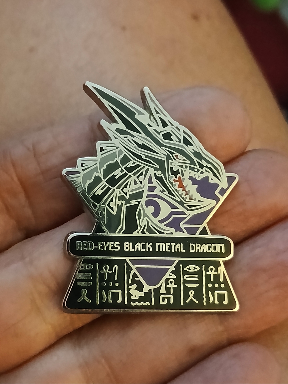 Yu-Gi-Oh! Red-Eyes Black Metal Dragon collectible enamel pin, Limited Edition